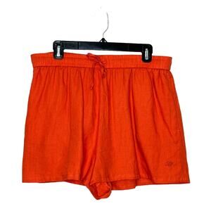 Loro Piana Orange linen pull on shorts size Large
